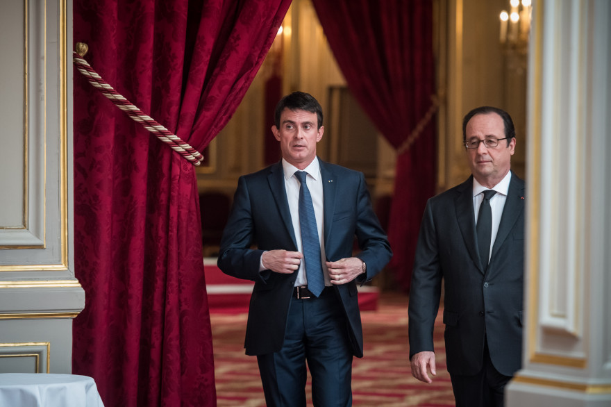 Manuel Valls et François Hollande le 15 juin 2016 (illustration)