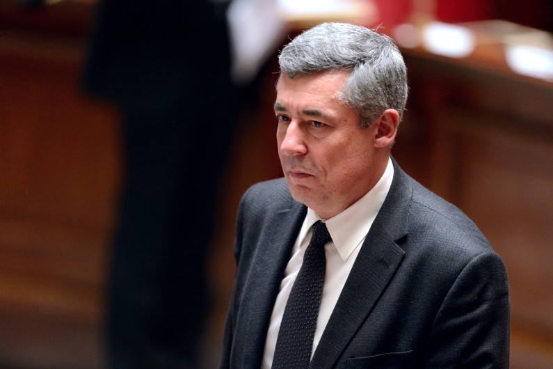 Henri Guaino quittant l'Assemblée nationale, le 26 mars 2013 (archives)