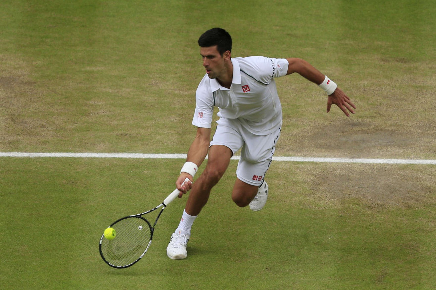 Novak Djokovic à Wimbledon en juillet 2015