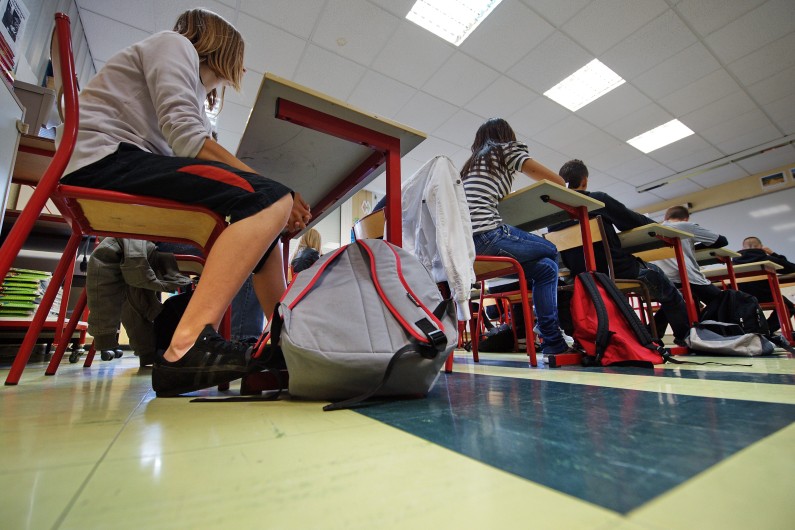 Une classe de collège (Illustration)