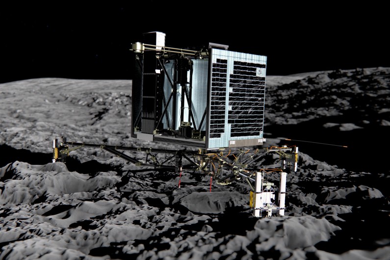 Une illustration de Philae sur la comète Tchourioumov-Guérassimenko, délivrée le 20 décembre 2013 (archives).