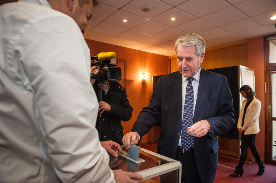 Philippe Richert (Les Républicains) président de la région Alsace-Champagne-Ardenne-Lorraine, le 6 décembre 2015 à Wimmenau.