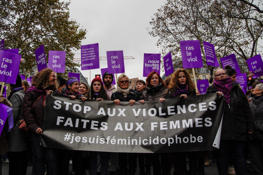 La marche féministe #NousToutes à Paris le 24 novembre 2018 (illustration)