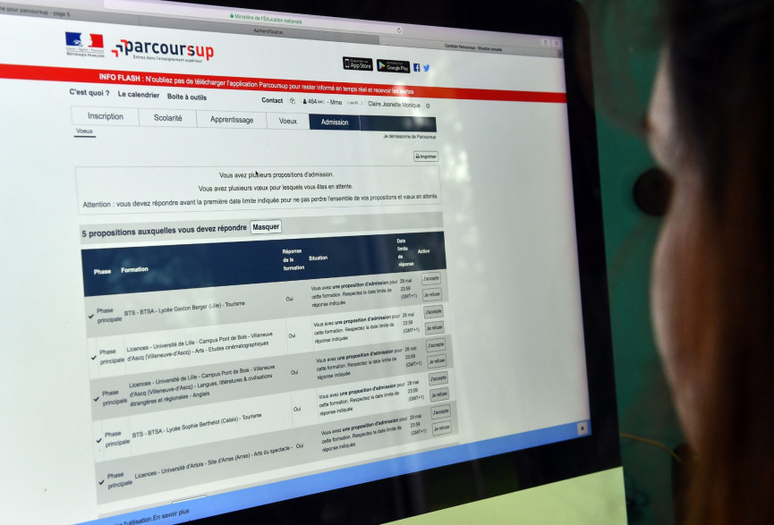 Parcoursup, la plateforme nationale de préinscription en première année de l'enseignement supérieur en France