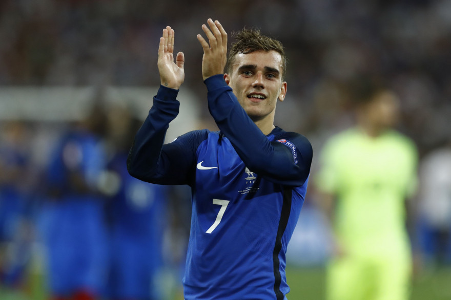 Antoine Griezmann le 7 juillet après la victoire des Bleus contre l'Allemagne
