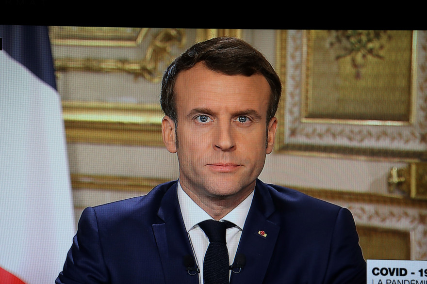 Emmanuel Macron lors de son allocution télévisée du 12 mars 2020.