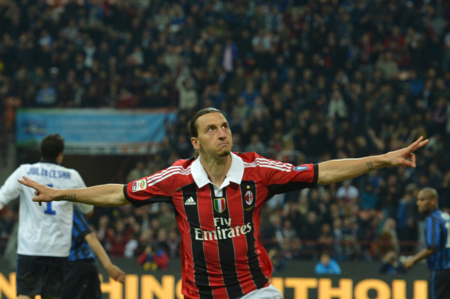 Zlatan Ibrahimovic avec le maillot de l'AC Milan