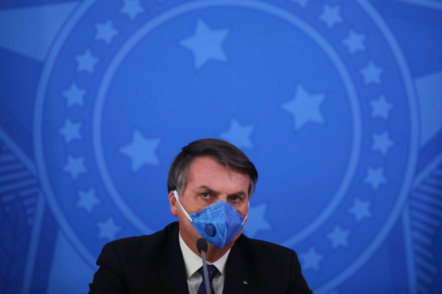 Le président brésilien Jair Borsolano, le 20 mars 2020.