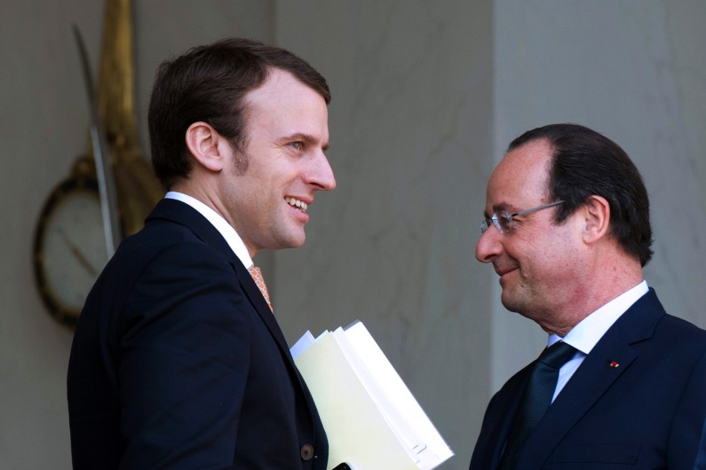 Emmanuel Macron et le Président Hollande, le 26 août 2014.