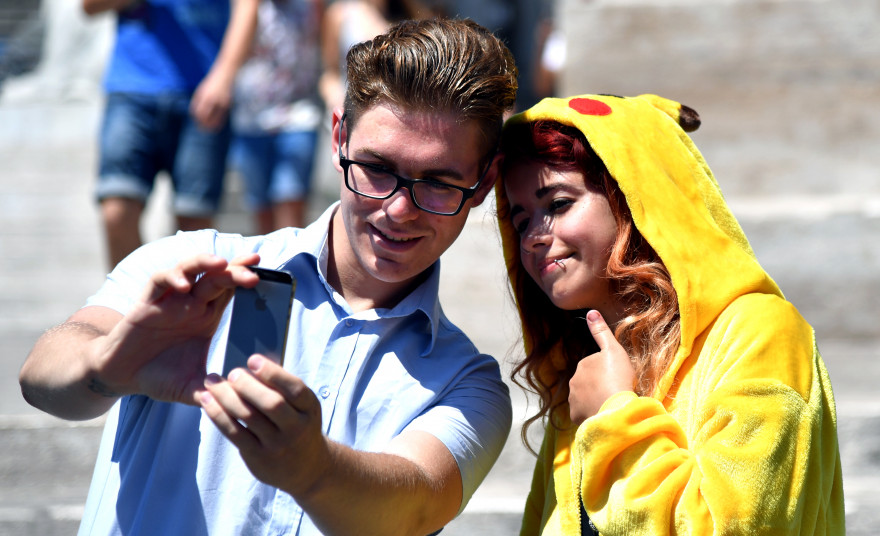 Des joueurs de "Pokémon Go" en Italie (illustration)