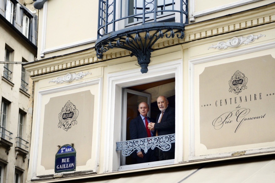 Le devant du restaurant Drouant à Paris, où est remis le prix Goncourt tous les ans