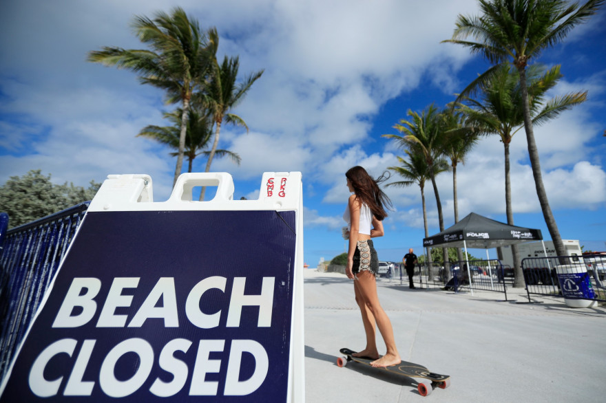 Miami Beach, Floride (États-Unis), le 22 mars 2020