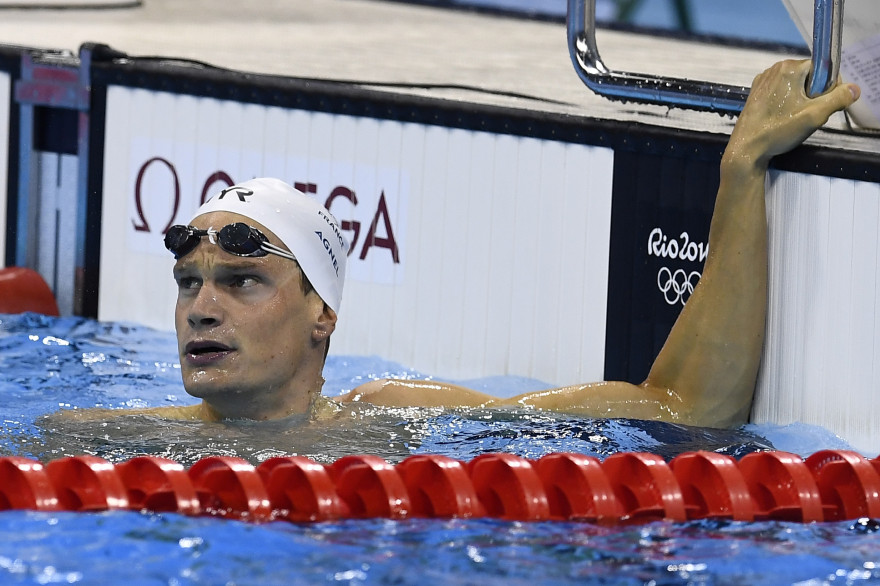Yannick Agnel lors du 200m nage libre, le 7 août à Rio.