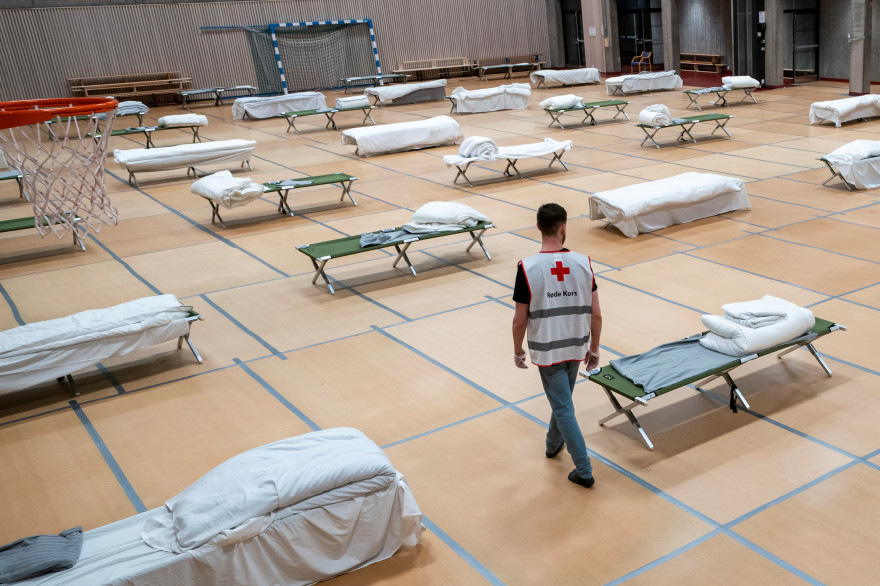 Un gymnase norvégien transformé en centre d'accueil pour sans-abri en Norvège (illustration)