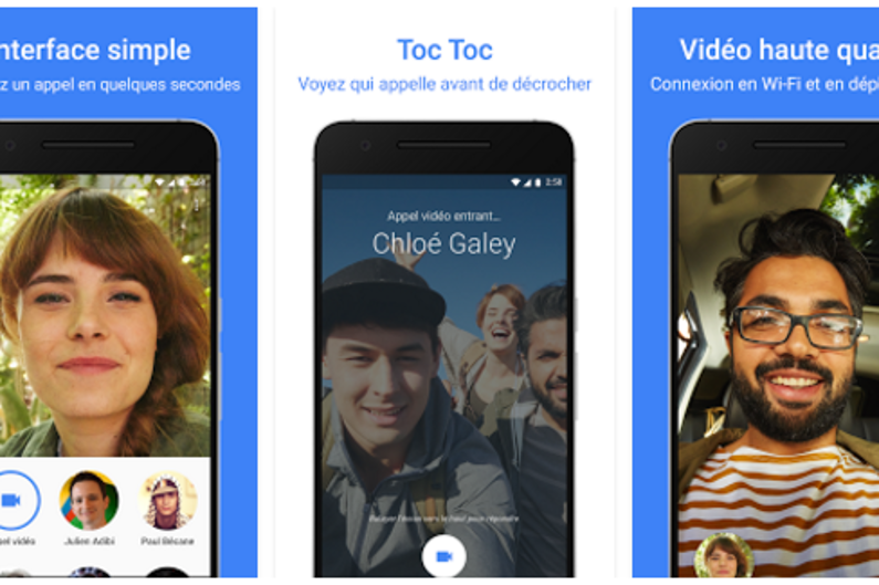 Présentation de la nouvelle application Google Duo sur Google Play.