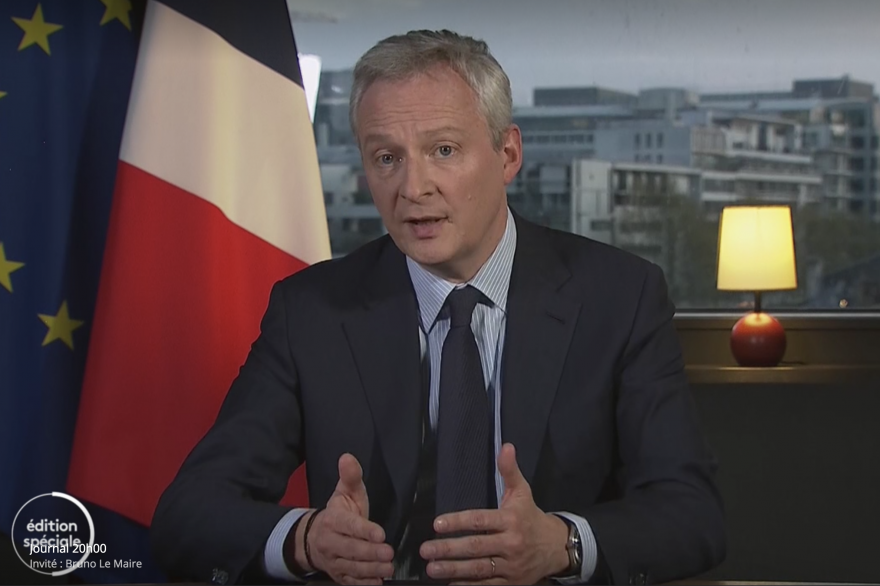 Le ministre de l'Economie Bruno Le Maire sur France 2 le 8 avril 2020