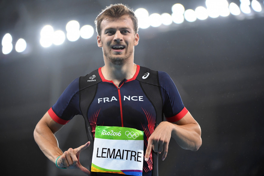 Christophe Lemaitre après sa course en finale des 200m au JO de Rio