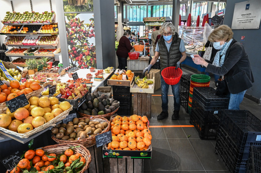 Un étal de fruits et légumes à Montpellier (Illustration).