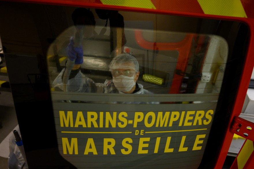 Un marin pompier à Marseille (illustration)