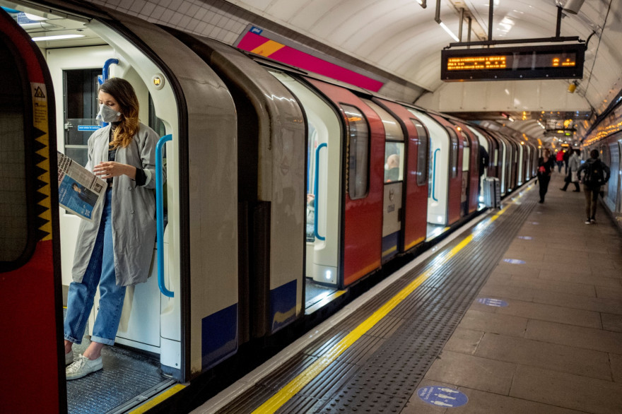 Le métro de Londres, pendant la crise du coronavirus, le 22 avril 2020