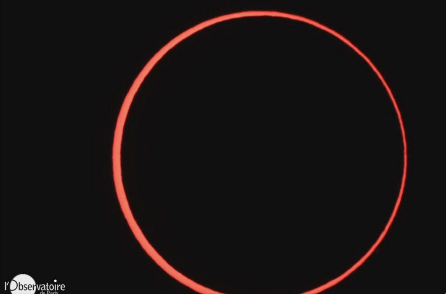 L'éclipse captée par l'Observatoire de Paris, le 1er septembre 2016