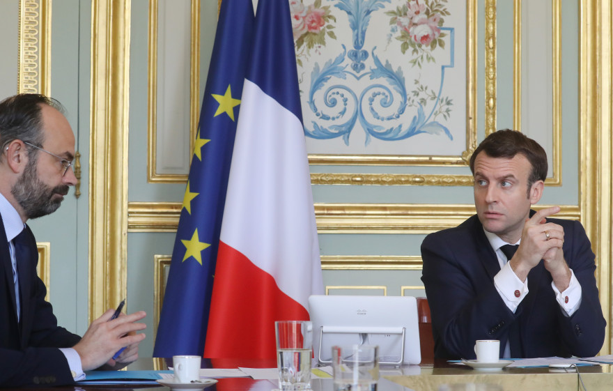 Edouard Philippe et Emmanuel Macron, le 19 mars 2020