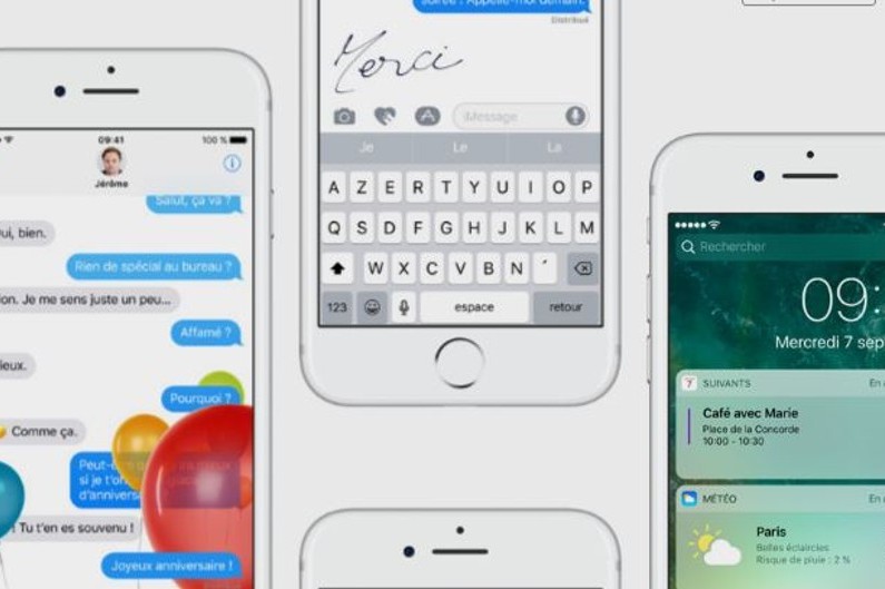 iOS 10 est disponible depuis le mardi 13 septembre