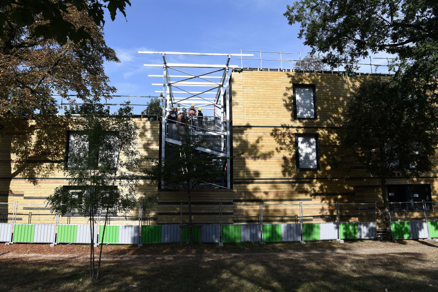 Le futur centre d'hébergement de personnes sans-abri, à la lisière du bois de Boulogne