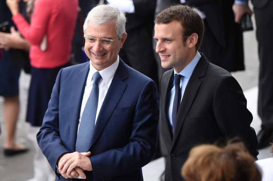Claude Bartolone et Emmanuel Macron, le 14 juillet 2016