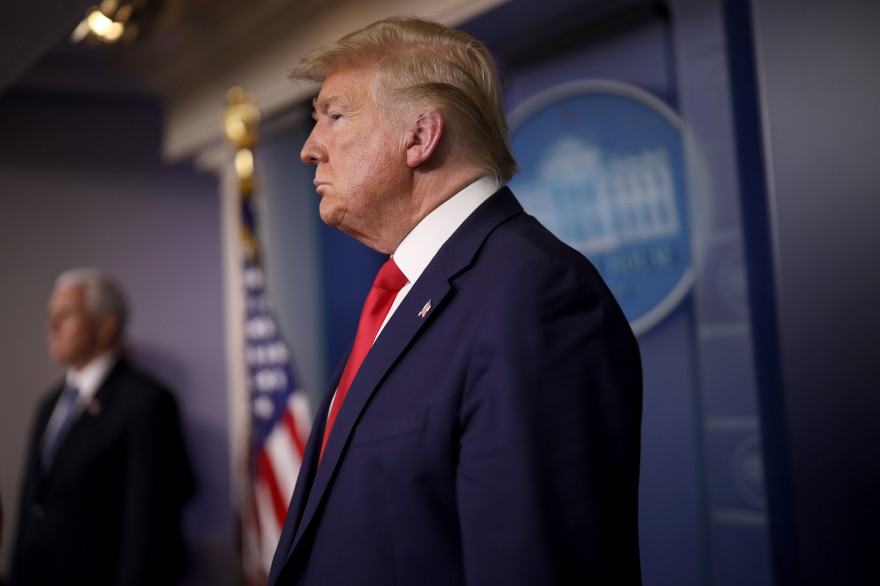 Donald Trump à Washington, le 3 avril 2020.