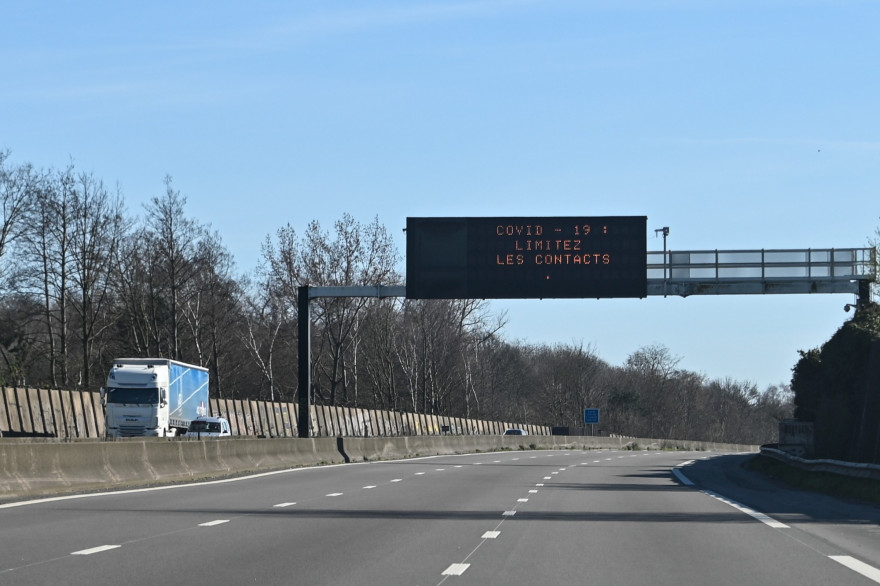 Une autoroute près de Lille, le 18 mars 2020.