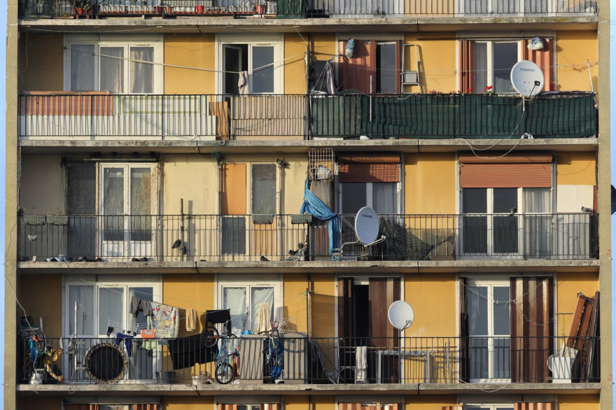 Les balcons d'un immeuble (illustration)