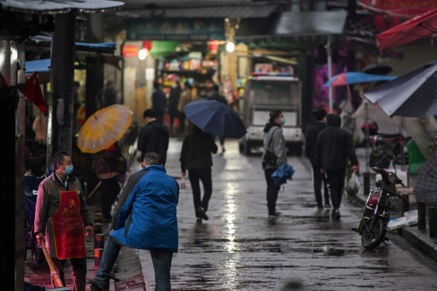 Une rue de Wuhan, en Chine, le 20 avril 2020.