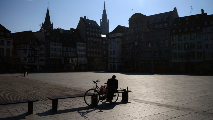 Le centre de Strasbourg, le 18 mars 2020.