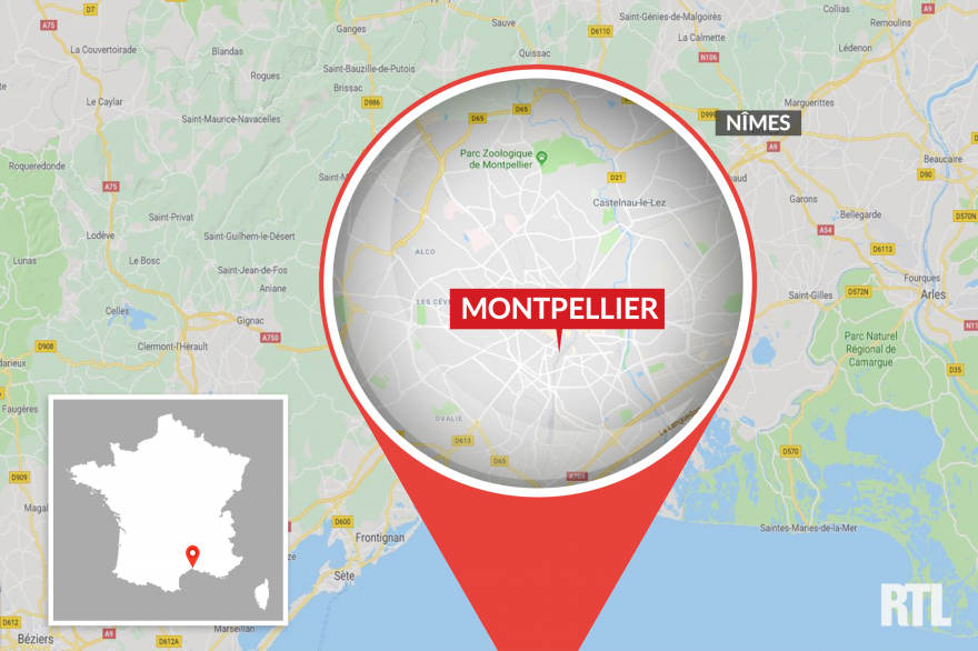 Carte de la ville de Montpellier