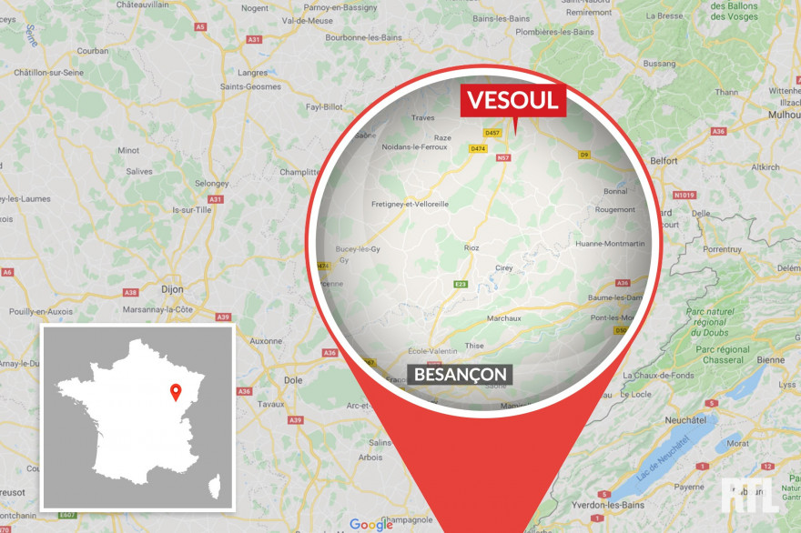 Une carte de Vesoul