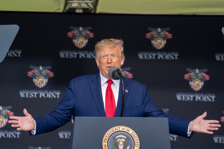 Donald Trump à l'académie de West Point, le 13 juin