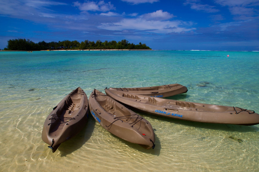 Muri beach sur l'Île de Rarotonga, la plus grande île des Îles Cook (Nouvelle-Zélande)
