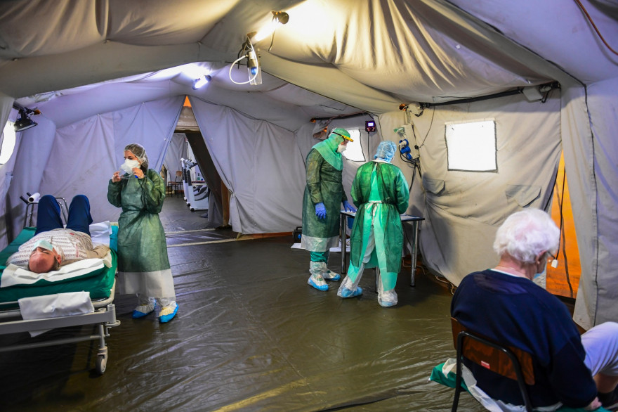 L'hôpital de Crema à Milan (Italie), le 15 mai 2020