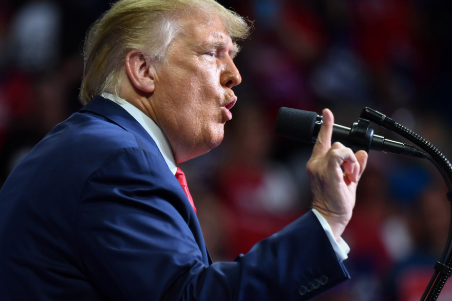 Donald Trump. lors d'un meeting à Tulsa.