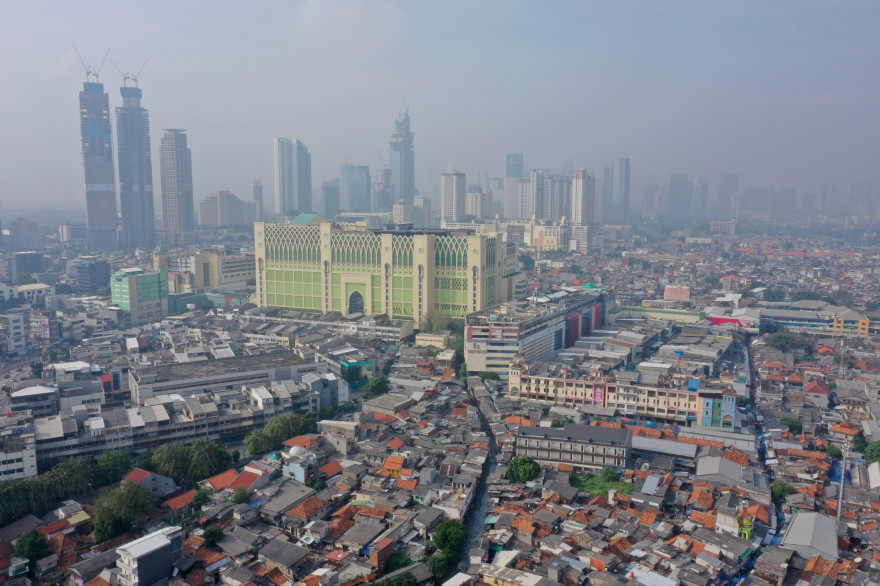 Vue aérienne de Jakarta, capitale de l'Indonésie