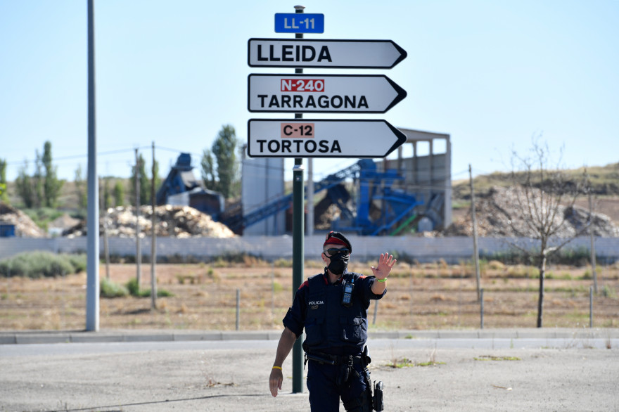 Une pancarte vers Lleida (Espagne)