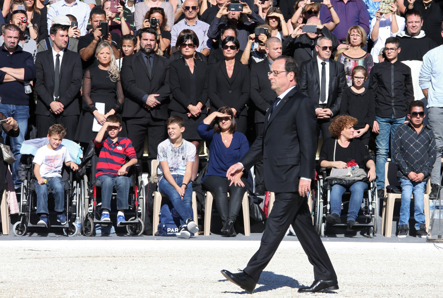 François Hollande lors de l'hommage national aux victimes de Nice