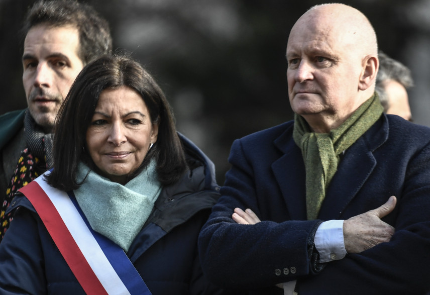La maire de Paris Anne Hidalgo et Christophe Girard, adjoint à la Culture à la mairie de Paris.
