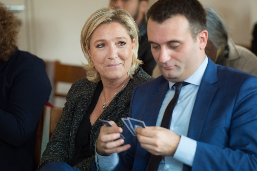 Marine Le Pen et Florian Philippot, le 20 octobre 2016