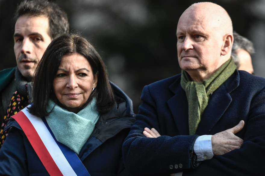 La maire de Paris Anne Hidalgo et Christophe Girard, adjoint à la Culture à la mairie de Paris.