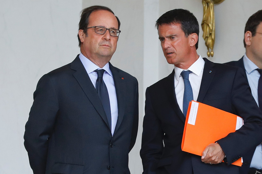 François Hollande et Manuel Valls, le 11 août 2016