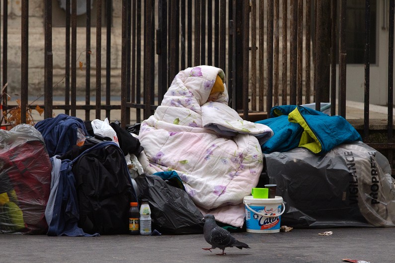 Un SDF, à Paris (image d'illustration).