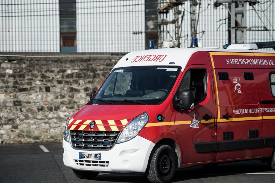 Un camion de pompiers (illustration)
