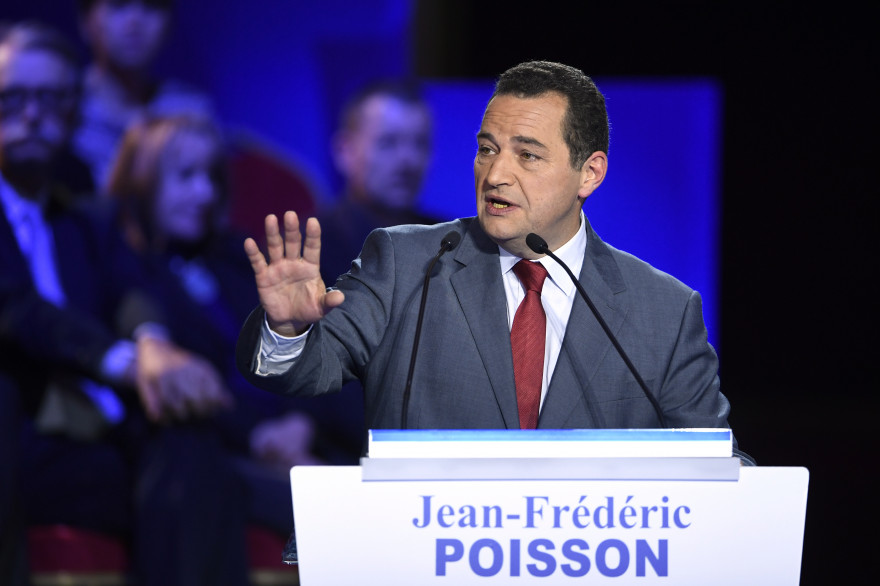 Jean-Frédéric Poisson lors du deuxième débat de la primaire de la droite, le 3 novembre